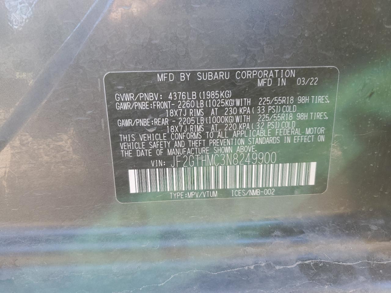 SUBARU CROSSTREK LIMITED