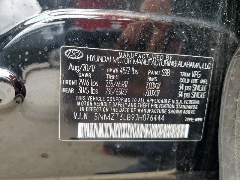 2018 HYUNDAI SANTA FE S 5NMZT3LB9JH076444