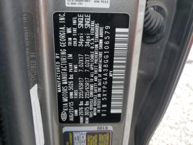 2016 KIA SORENTO LX - 5XYPG4A38GG106579