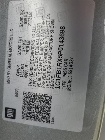 2023 CHEVROLET CAMARO LS 1G1FB1RX5P0143698