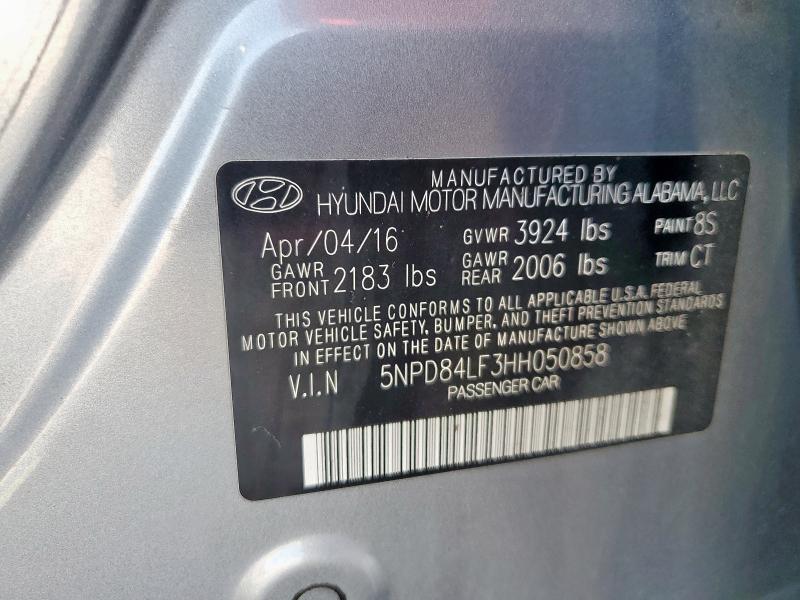 2017 HYUNDAI ELANTRA SE - 5NPD84LF3HH050858