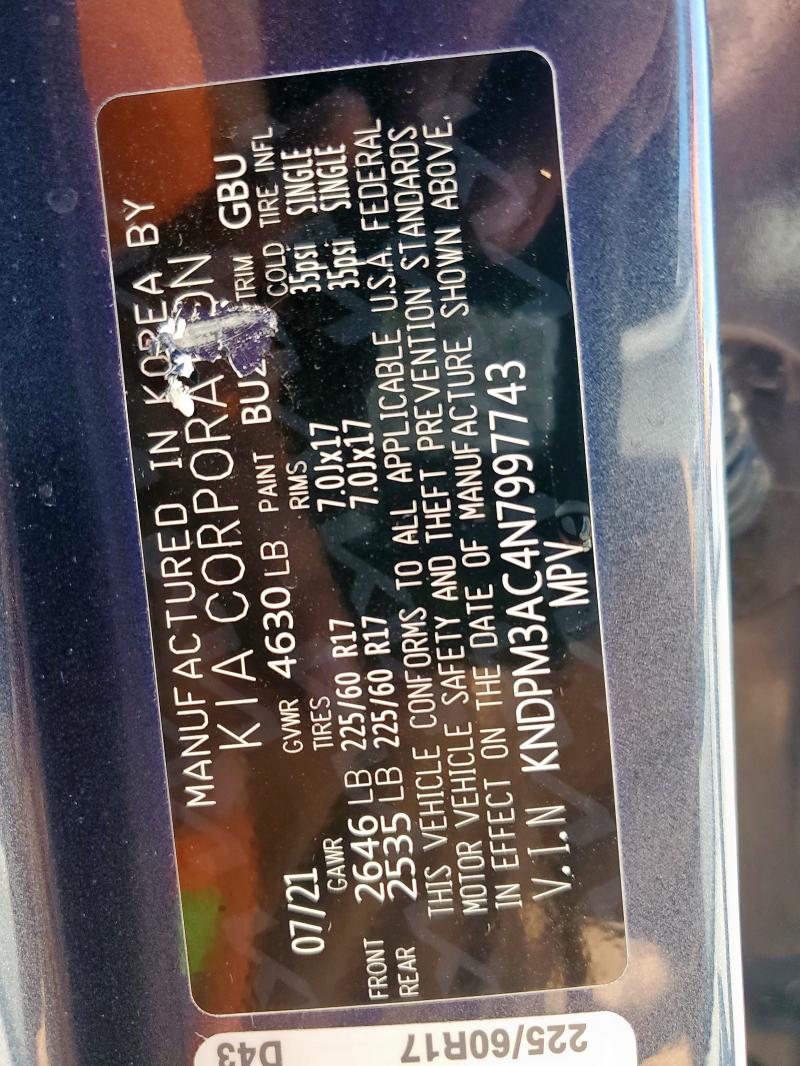 2022 KIA SPORTAGE L - KNDPM3AC4N7997743