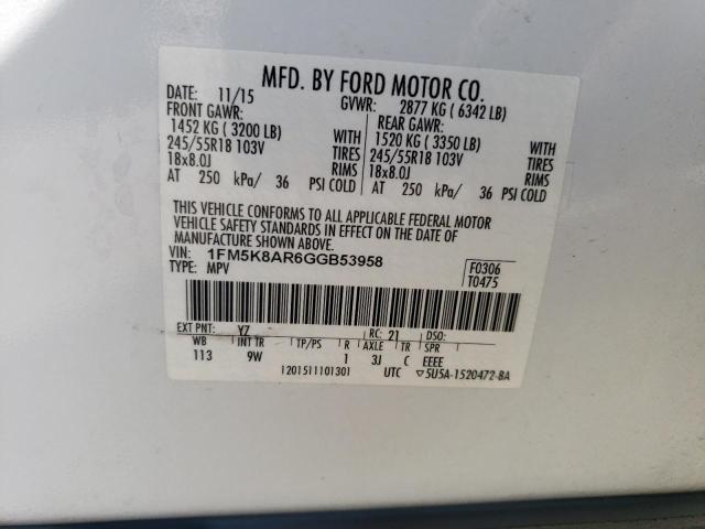 2016 FORD EXPLORER P - 1FM5K8AR6GGB53958