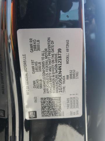 2022 GMC CANYON ELE 1GTG5CEN4N1218739
