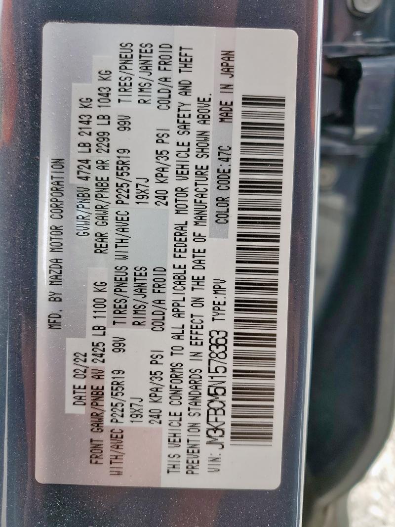 2022 MAZDA CX-5 PREFE - JM3KFBCM5N1578363