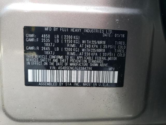 2016 SUBARU OUTBACK 3. - 4S4BSENC7G3284296
