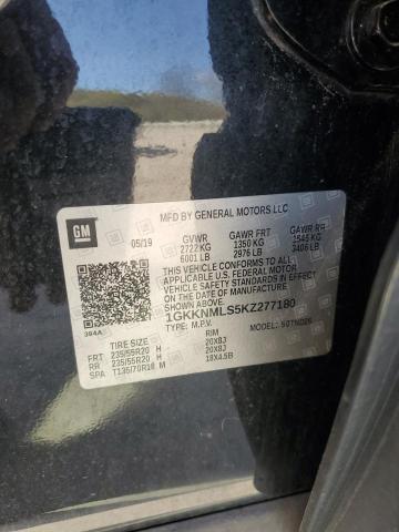 2019 GMC ACADIA SLT 1GKKNMLS5KZ277180