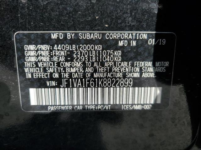2019 SUBARU WRX PREMIU - JF1VA1F61K8822899