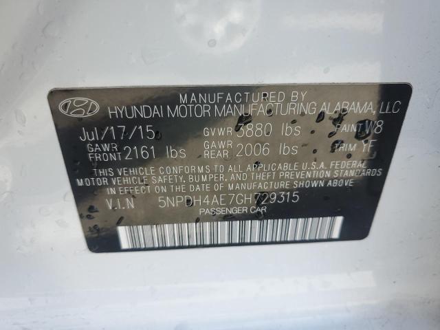 2016 HYUNDAI ELANTRA SE - 5NPDH4AE7GH729315