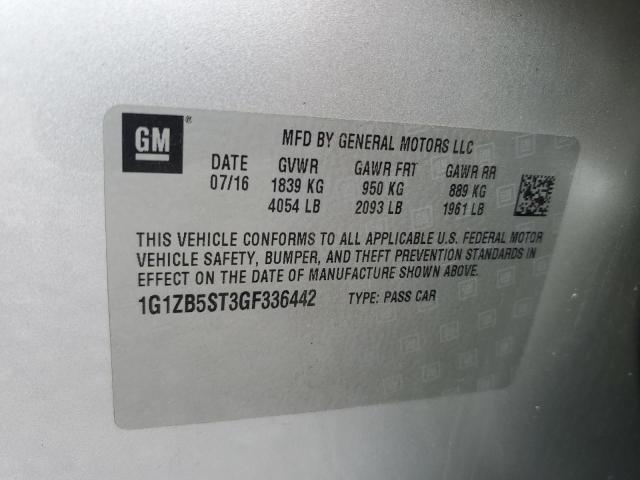 2016 CHEVROLET MALIBU LS 1G1ZB5ST3GF336442