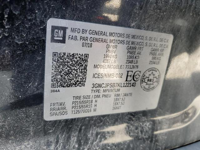 2019 CHEVROLET TRAX 1LT - 3GNCJPSB7KL122143