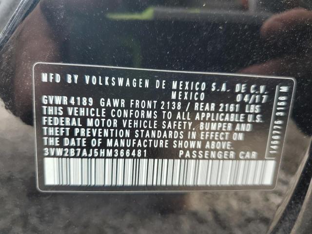 2017 VOLKSWAGEN JETTA S - 3VW2B7AJ5HM366481