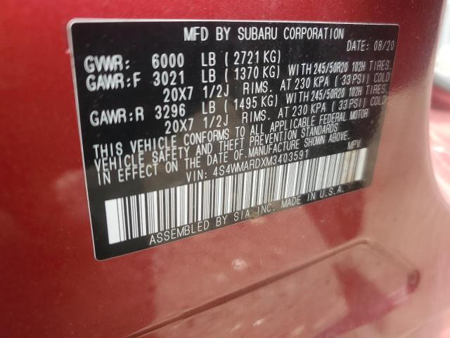 2021 SUBARU ASCENT TOU 4S4WMARDXM3403591