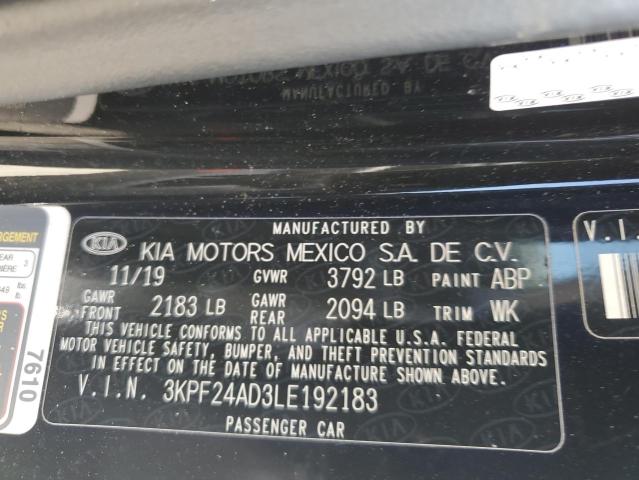 2020 KIA FORTE FE - 3KPF24AD3LE192183