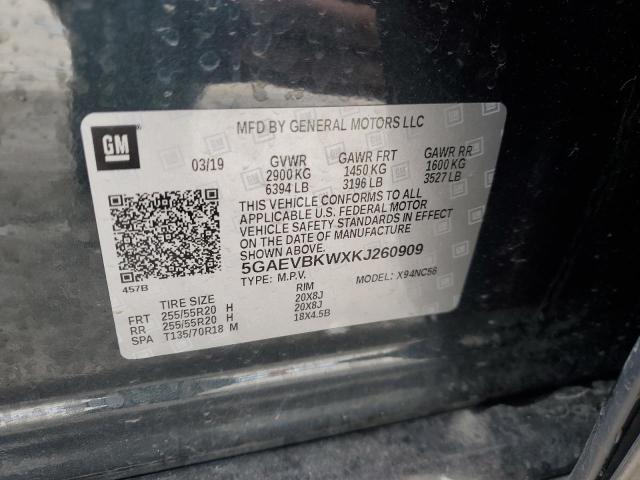 2019 BUICK ENCLAVE PR 5GAEVBKWXKJ260909
