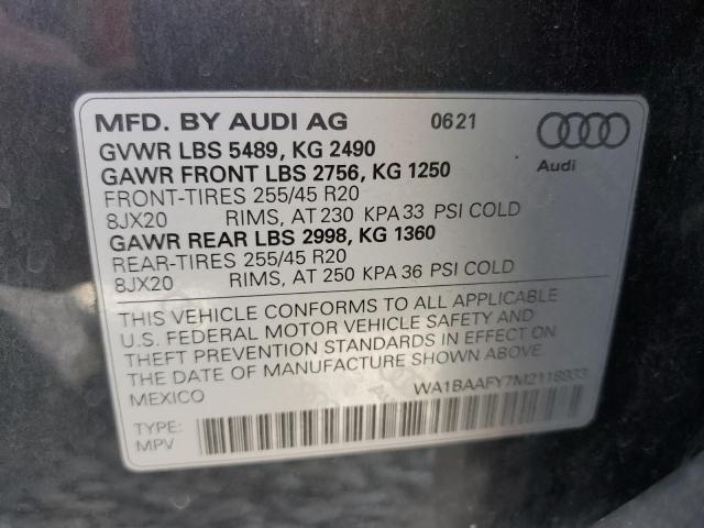 2021 AUDI Q5 WA1BAAFY7M2118933