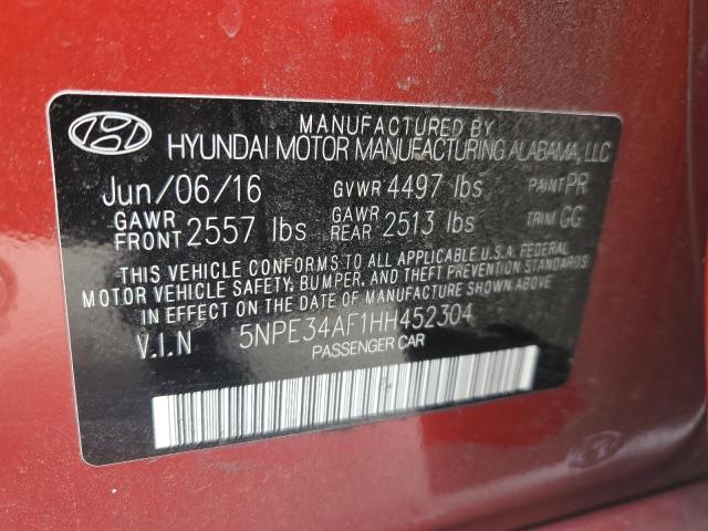 2017 HYUNDAI SONATA SPO - 5NPE34AF1HH452304