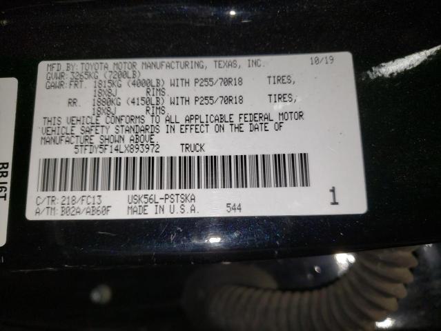 2020 TOYOTA TUNDRA CRE - 5TFDY5F14LX893972