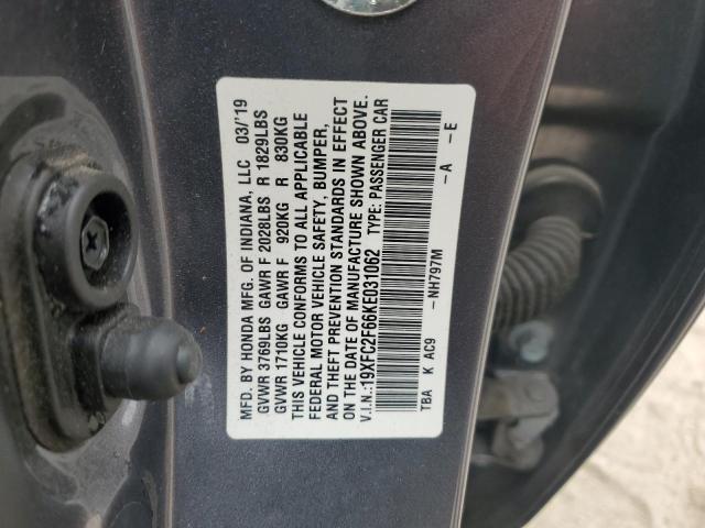 2019 HONDA CIVIC LX - 19XFC2F66KE031062