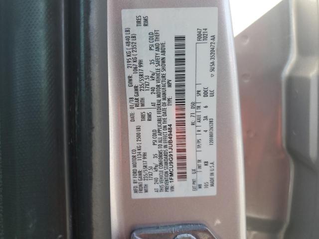 2018 FORD ESCAPE SE - 1FMCU9G91JUB49484