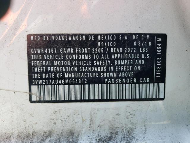 2016 VOLKSWAGEN GOLF S/SE - 3VW217AU4GM054812
