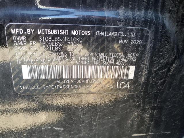 2021 MITSUBISHI MIRAGE G4 - ML32FVFJ6MHF02612