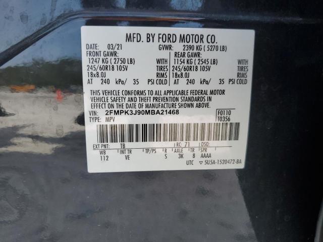 2021 FORD EDGE SEL - 2FMPK3J90MBA21468