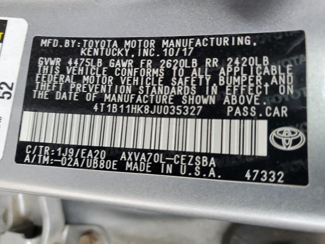 2018 TOYOTA CAMRY L - 4T1B11HK8JU035327