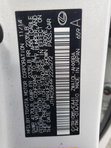 2015 LEXUS CT 200 - JTHKD5BH9F2226272