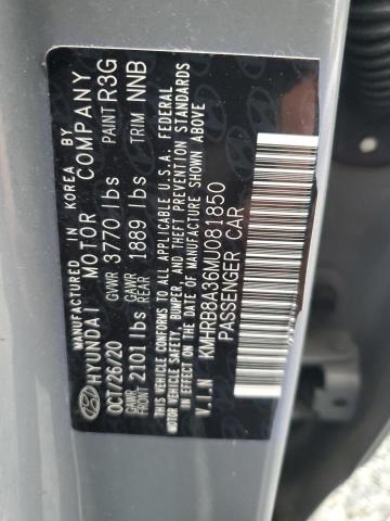 2021 HYUNDAI VENUE SE - KMHRB8A36MU081850
