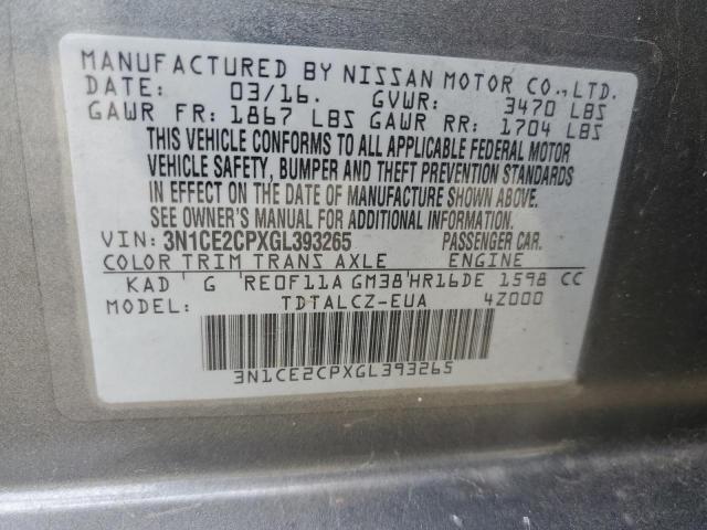2016 NISSAN VERSA NOTE - 3N1CE2CPXGL393265