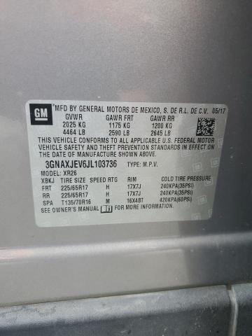 2018 CHEVROLET EQUINOX LT - 3GNAXJEV6JL103736