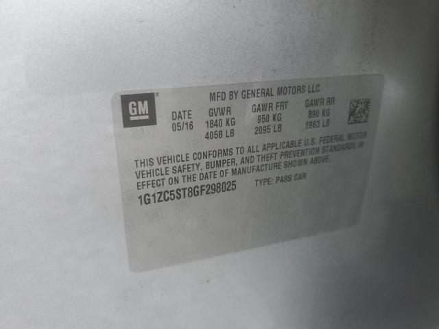 2016 CHEVROLET MALIBU LS 1G1ZC5ST8GF298025