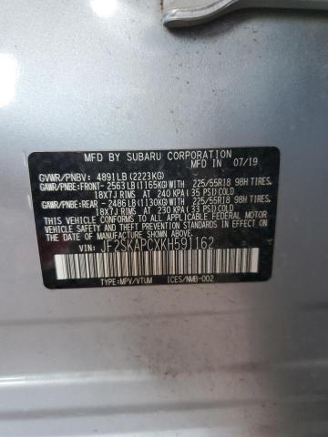 2019 SUBARU FORESTER S JF2SKAPCXKH591162