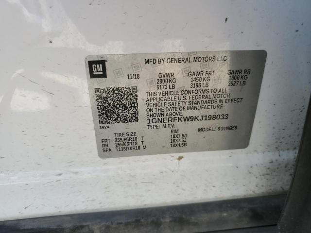 2019 CHEVROLET TRAVERSE L - 1GNERFKW9KJ198033