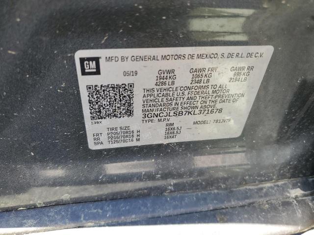 2019 CHEVROLET TRAX 1LT - 3GNCJLSB7KL371678