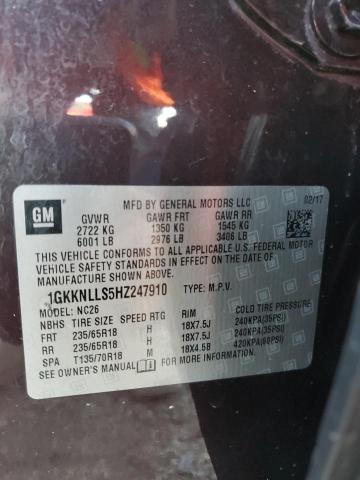 2017 GMC ACADIA SLE 1GKKNLLS5HZ247910