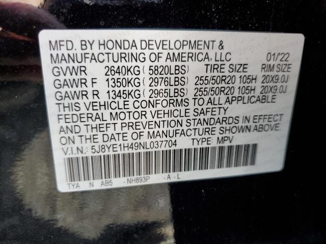 2022 ACURA MDX TECHNO - 5J8YE1H49NL037704