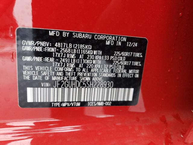 2025 SUBARU CROSSTREK - JF2GUHDC5SH228930