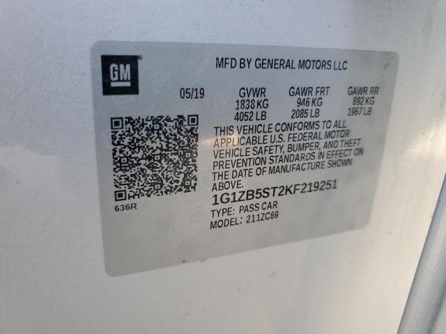 1g1zb5st2kf219251 - 2019 Chevrolet Malibu Ls - #51079395