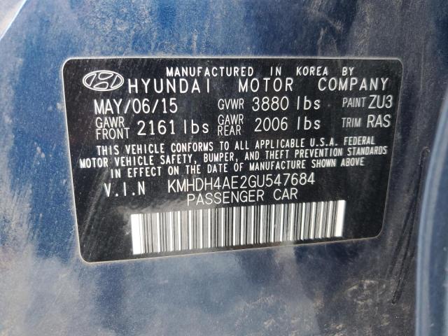 2016 HYUNDAI ELANTRA SE - KMHDH4AE2GU547684