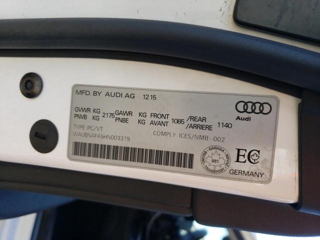 2017 AUDI A4 PROGRES - WAUBNAF45HN003319