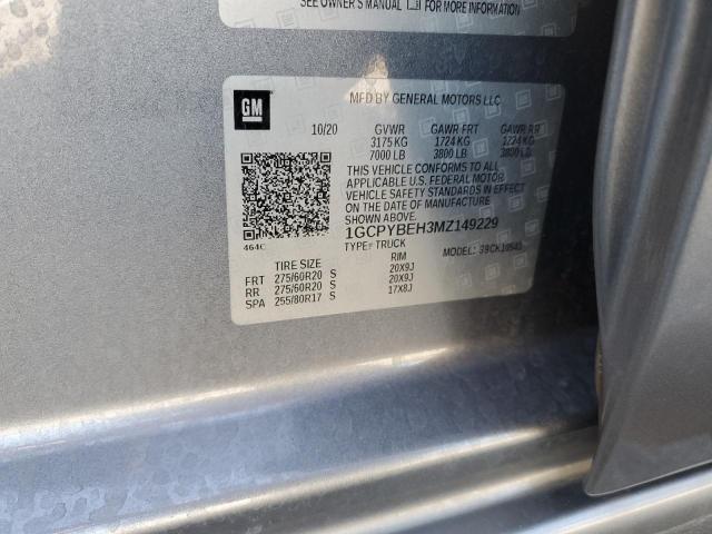 2021 CHEVROLET SILVERADO - 1GCPYBEH3MZ149229