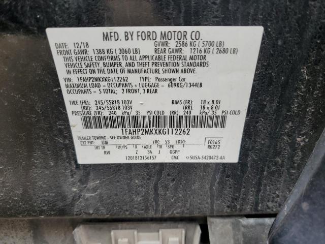 2019 FORD TAURUS POL - 1FAHP2MKXKG112262