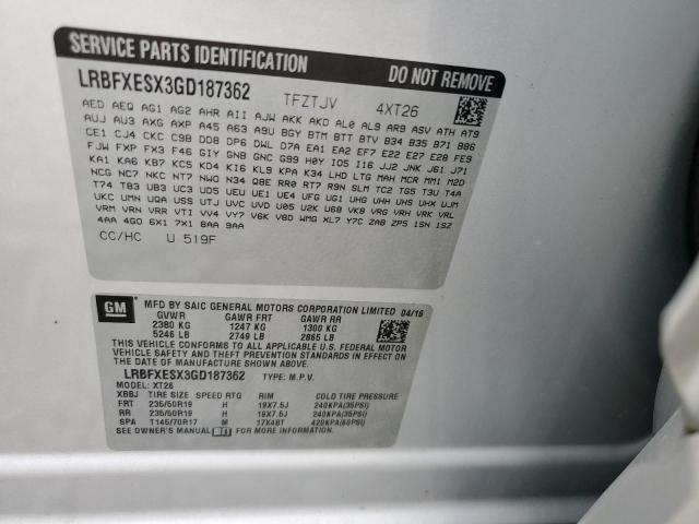 2016 BUICK ENVISION P - LRBFXESX3GD187362