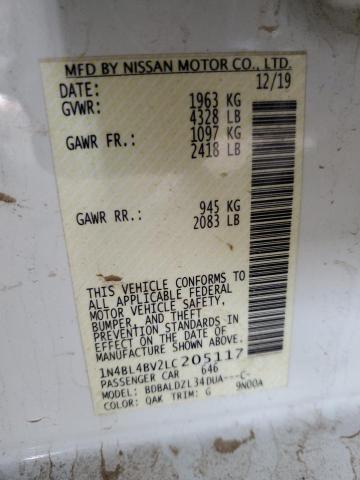 2020 NISSAN ALTIMA S - 1N4BL4BV2LC205117