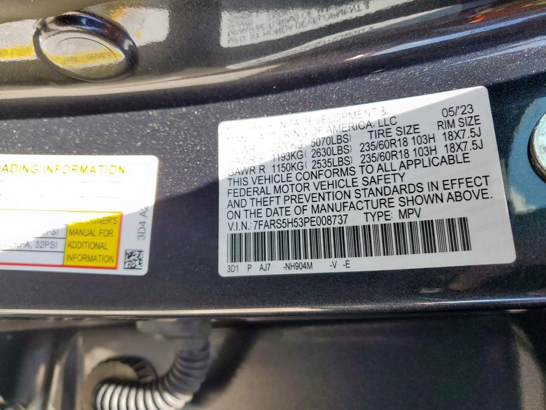 2023 HONDA CR-V SPORT - 7FARS5H53PE008737