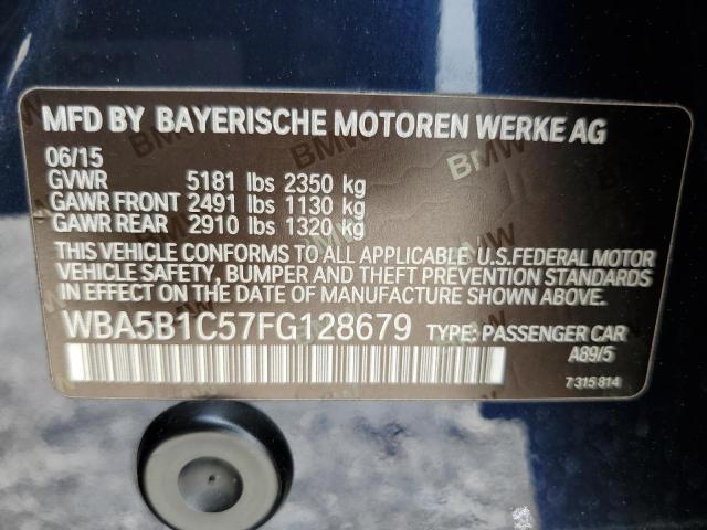 2015 BMW 535 I WBA5B1C57FG128679