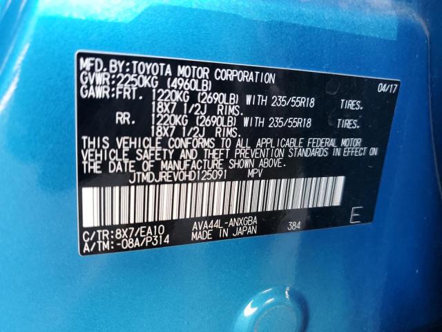 2017 TOYOTA RAV4 HV LI - JTMDJREV0HD125091