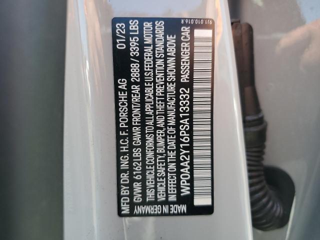 2023 PORSCHE TAYCAN WP0AA2Y16PSA13332